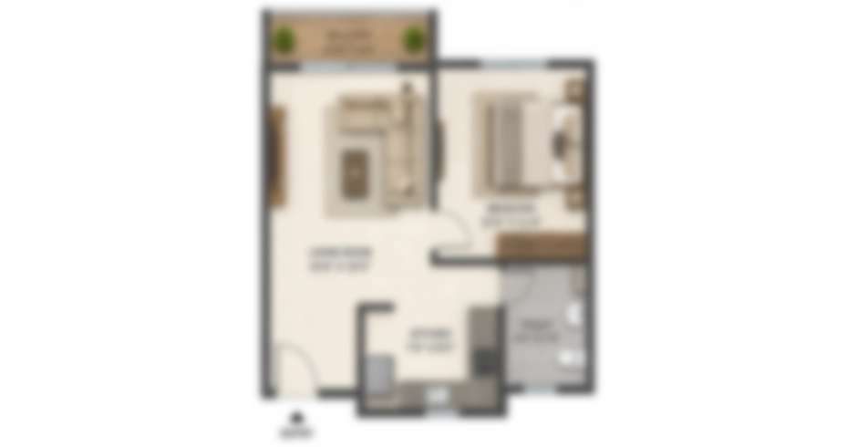 Ashoka Empire NX Dombivli 1 BHK Floor Plan