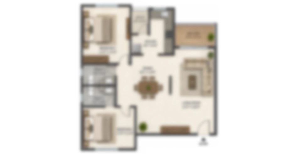 Ashoka Empire NX Dombivli 2 BHK Floor Plan